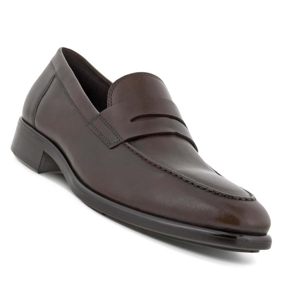 Férfi Ecco Citytray Penny Loafer Mokaszin Barna | HU 577ILH